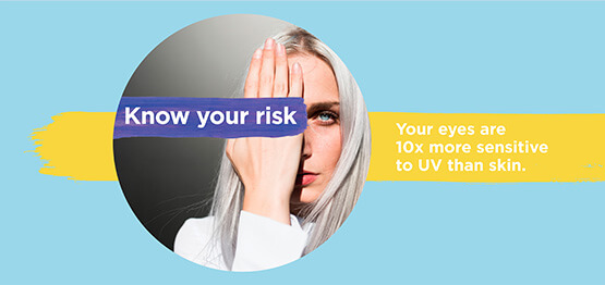 Your eyes are 10x more sensitive to UV than skin.